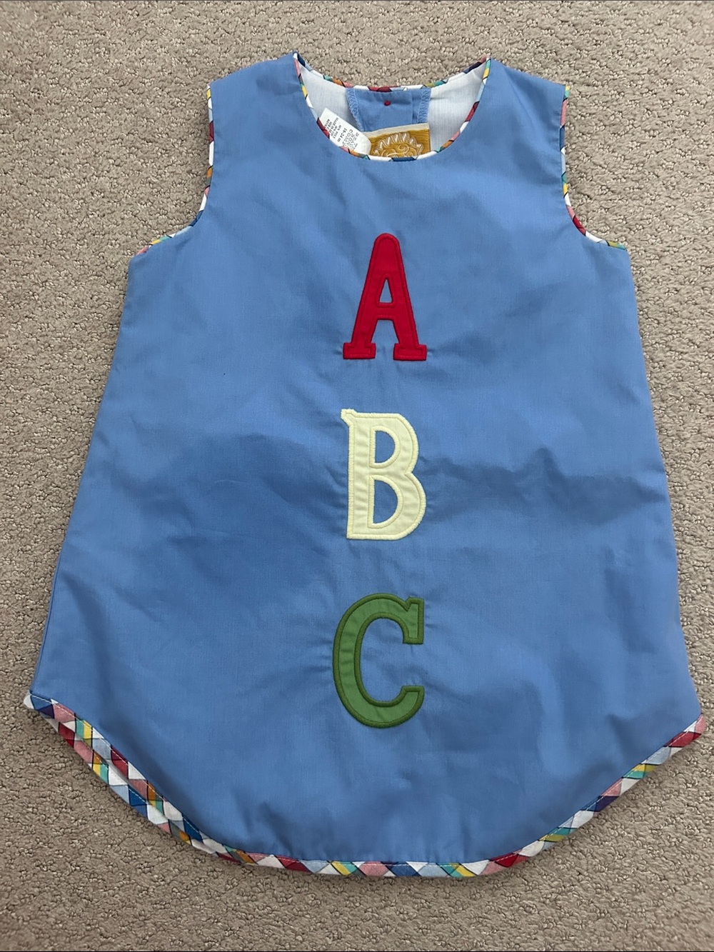 EUC Beaufort Bonnet Company blue ABC Annie Apron dress